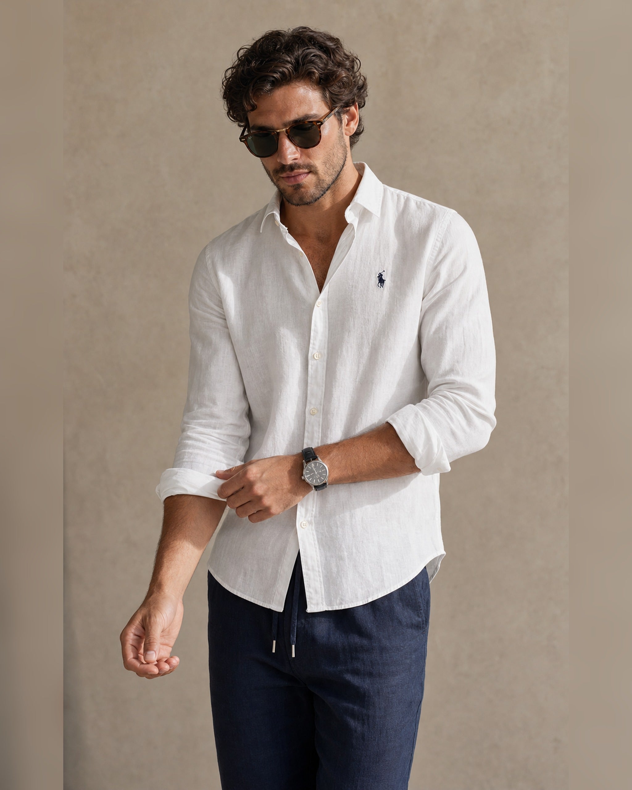 Polo Ralph Lauren Linen Shirt — White