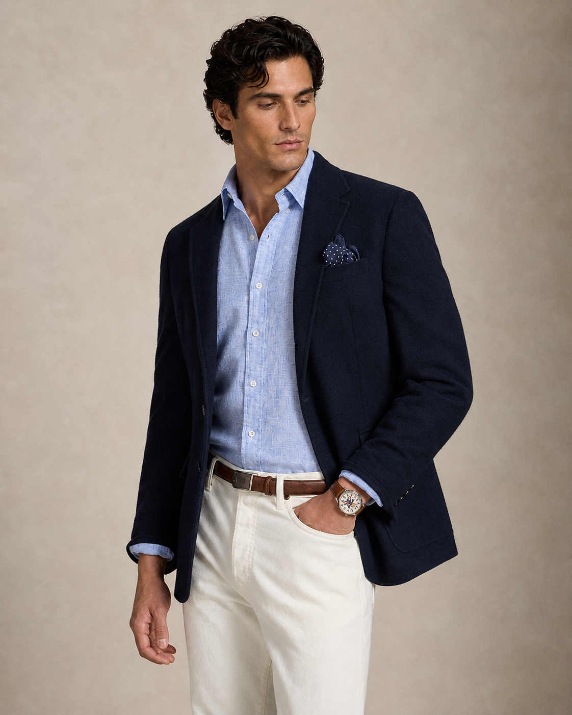HUGO Textured Shirt — Light Blue