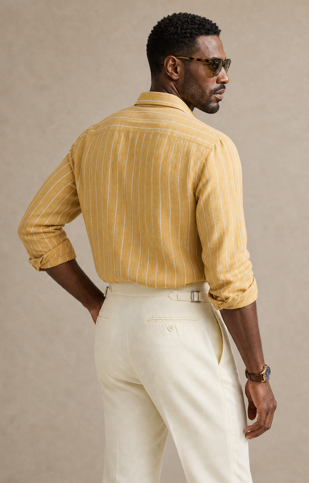 Dockers Stripe Shirt — Mustard