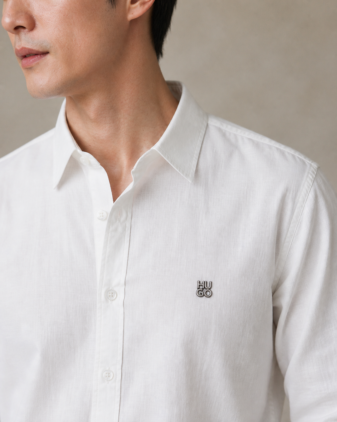 HUGO Textured Shirt — White