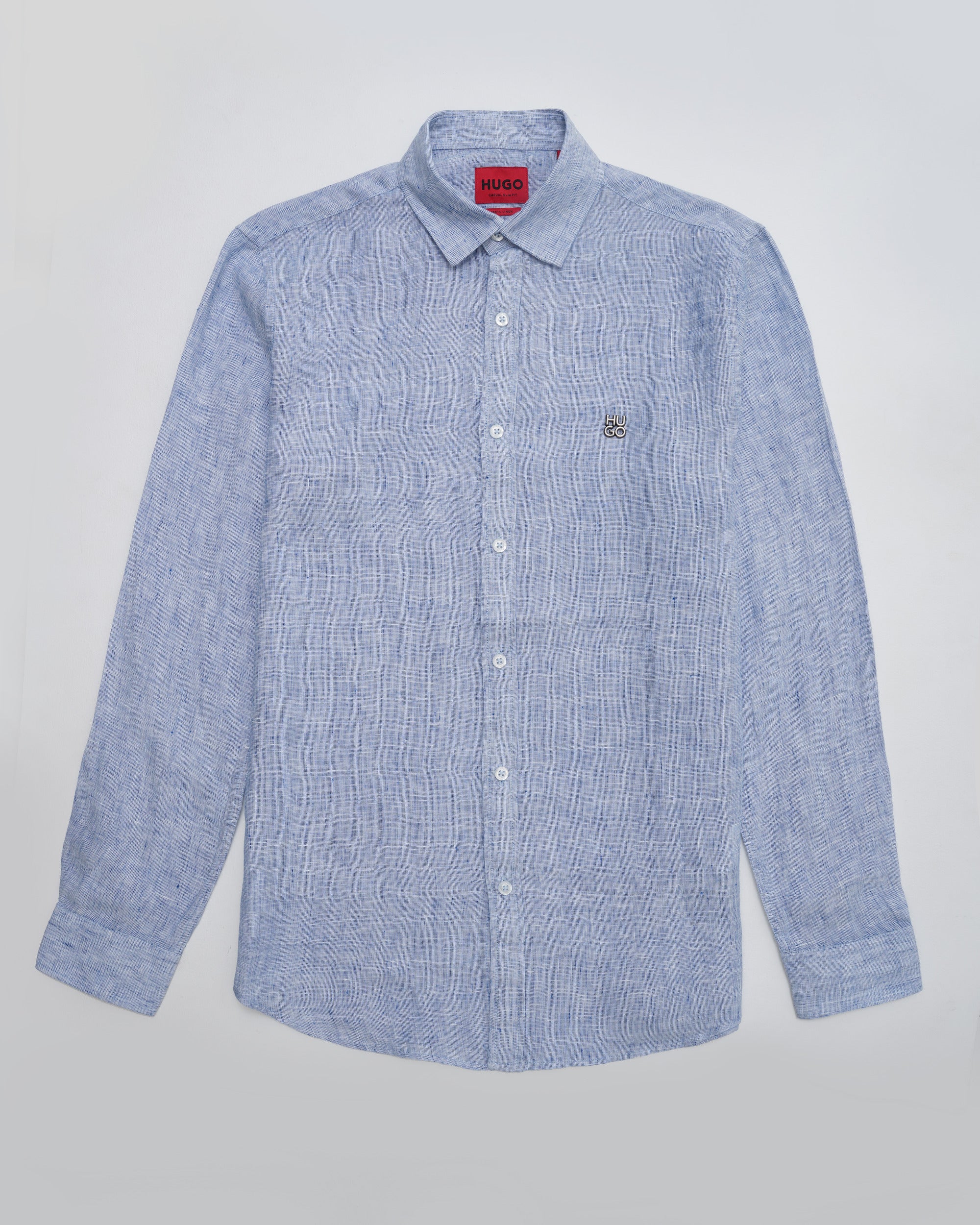 HUGO Textured Shirt — Light Blue