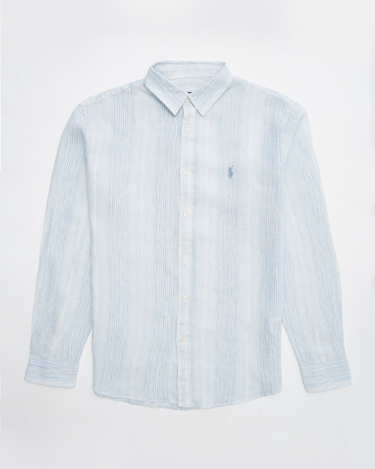 Polo Ralph Lauren Linen Shirt — Sky Blue Stripe
