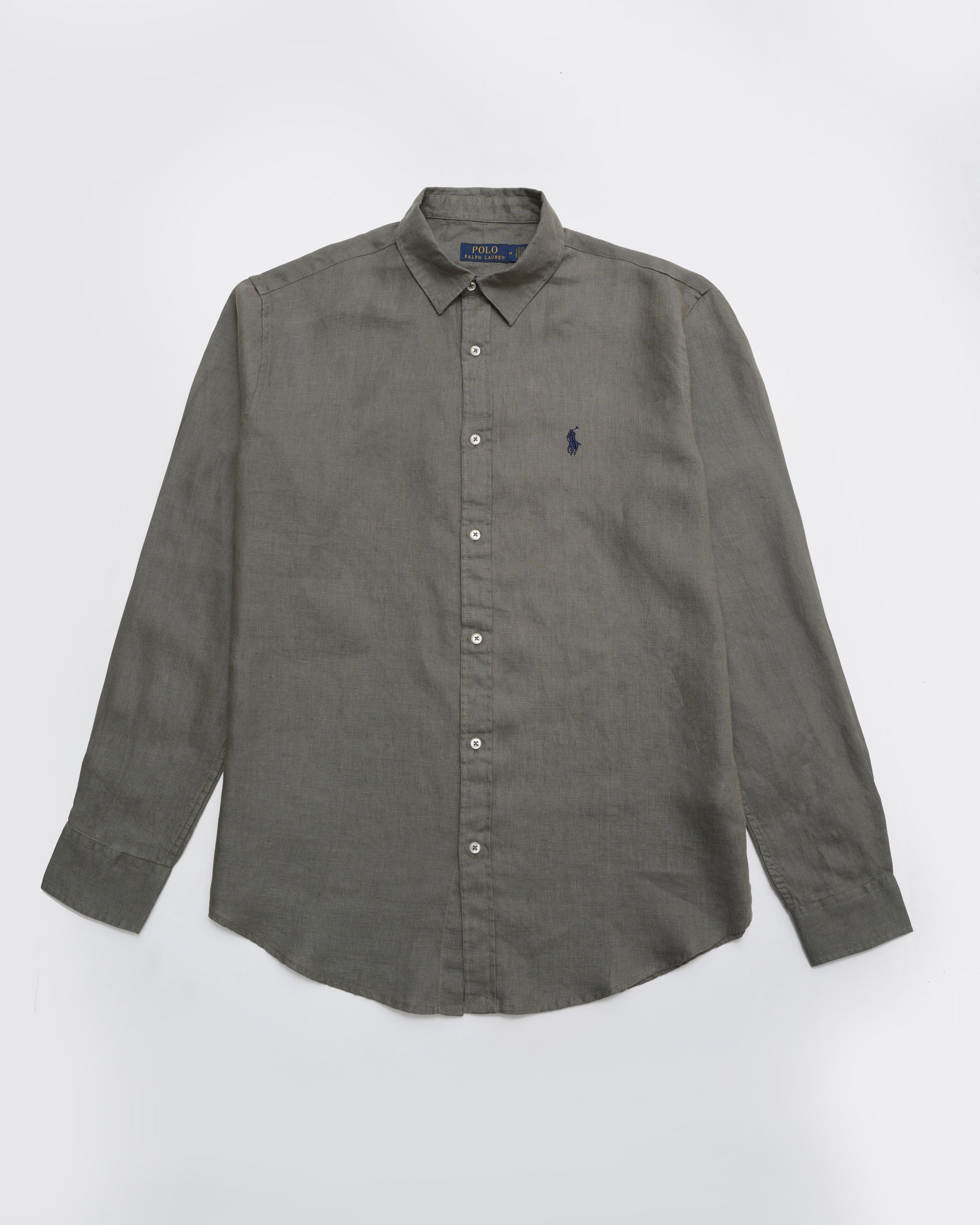 Polo Ralph Lauren Linen Shirt — Stone Grey